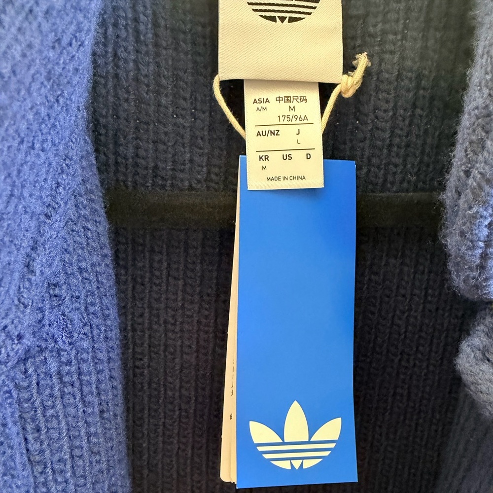 Adidas CNY Navy Blue Knit Wool Jacket (NWT) - Picture 2 of 11